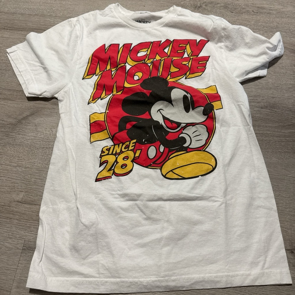 Mickey Mouse White Graphic Tee